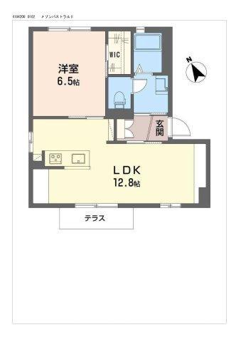 メゾンパストラルII(1LDK/1階)の間取り写真