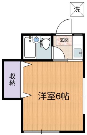 サニネス阿佐ヶ谷(1K/2階)の間取り写真