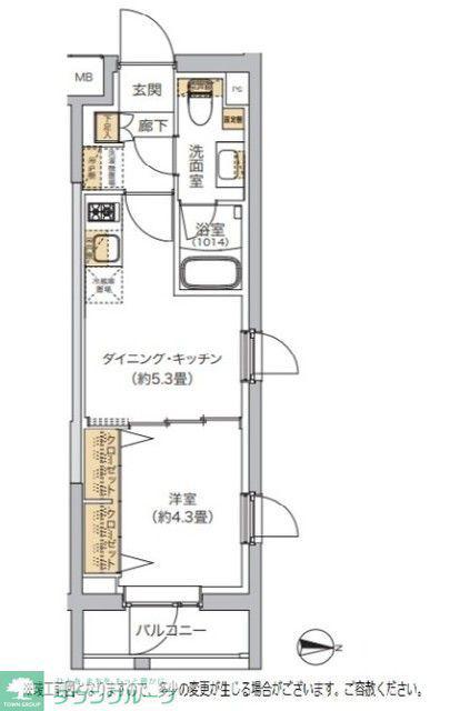 リビオメゾン湯島(1DK/2階)の間取り写真