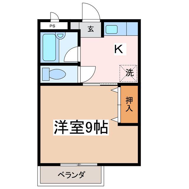 サープラスJUN(1K/2階)の間取り写真