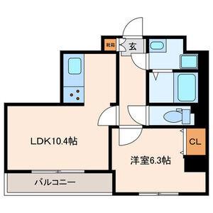 MON CHATON(1LDK/7階)の間取り写真