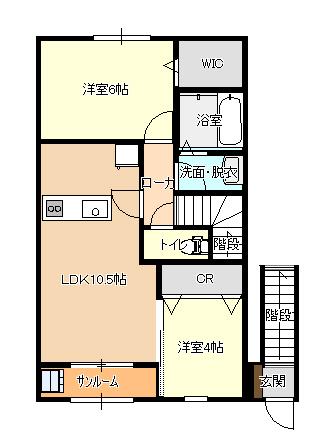 アルチェ(2LDK/2階)の間取り写真
