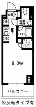 レジディア杉並方南町(1K/2階)の間取り写真