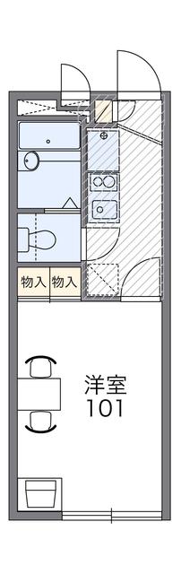 レオパレスグレイス(1K/1階)の間取り写真