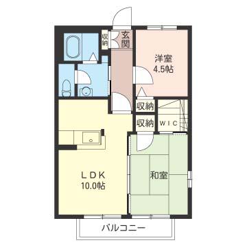 シンコーハイツ(2LDK/1階)の間取り写真