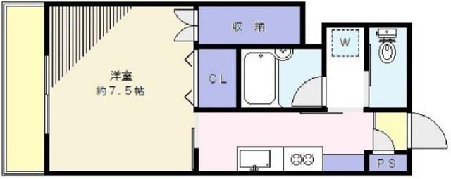 ヒルズ田園調布(1K/3階)の間取り写真