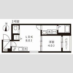 バズ北巽(1LDK/1階)の間取り写真