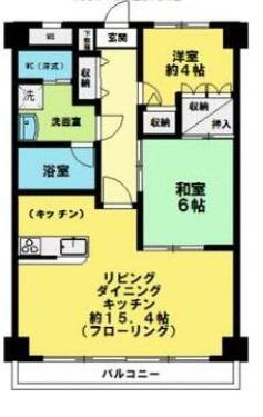 秀和柏レジデンス(2LDK/2階)の間取り写真