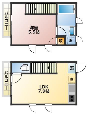 ガーデンコート櫻(1LDK/1階)の間取り写真