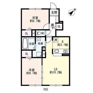 LIVELY HOME(2LDK/1階)の間取り写真