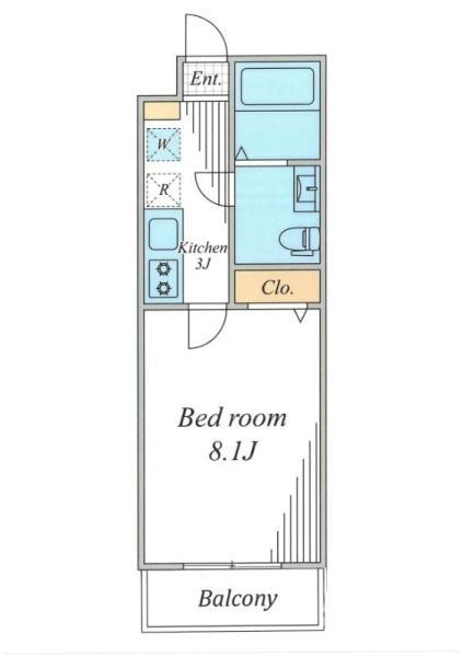 EXCELLENT COZY(1K/1階)の間取り写真