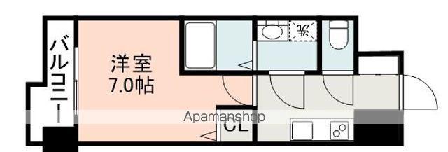 S-RESIDENCE加治屋町ACHIEVE(1K/7階)の間取り写真