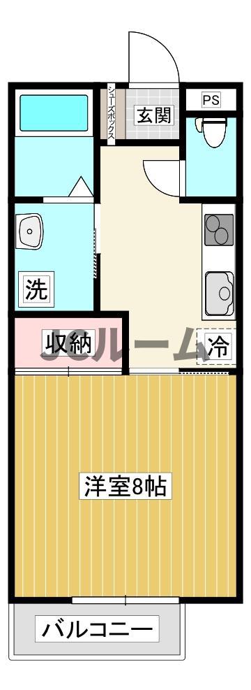 ロンサム(1K/3階)の間取り写真