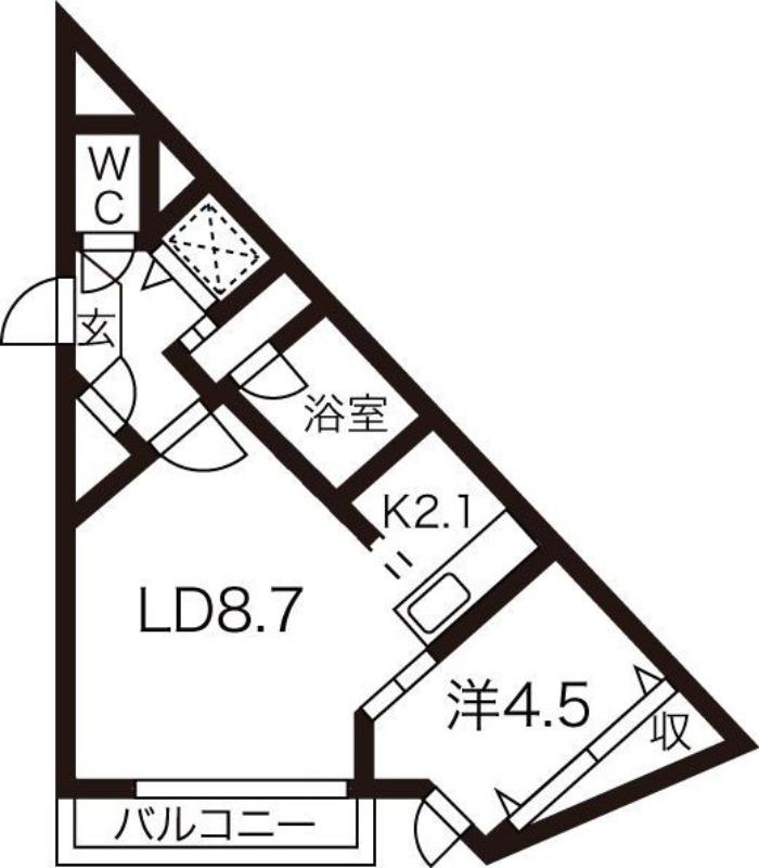 AOAKUAN7(1LDK/3階)の間取り写真