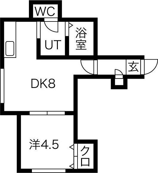 ブリックスクエア(1LDK/3階)の間取り写真