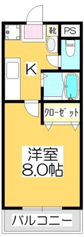 ソルトビレッジ(1K/4階)の間取り写真