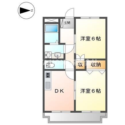 グランシャリオ氷上2番館(2DK/1階)の間取り写真