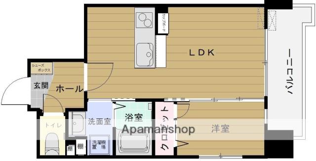 リバティR天神 2(1LDK/7階)の間取り写真