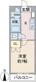 アールズタワー池下西(1K/8階)の間取り写真