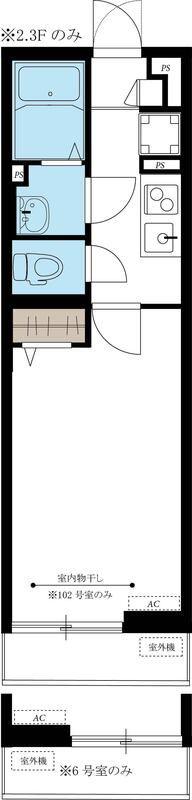 リブリ・YUME(1K/1階)の間取り写真