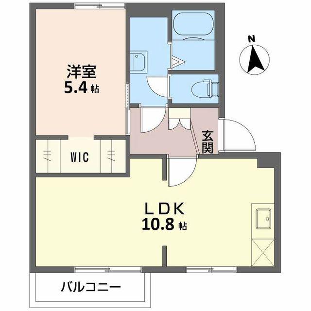 フレグランスにらやまA(1LDK/2階)の間取り写真
