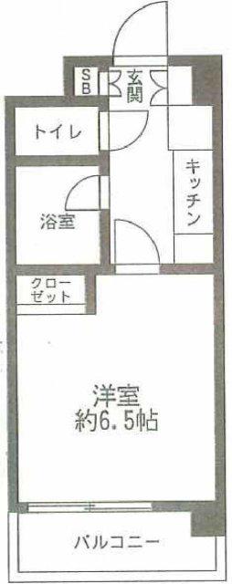 悠々コート西蒲田(1K/2階)の間取り写真