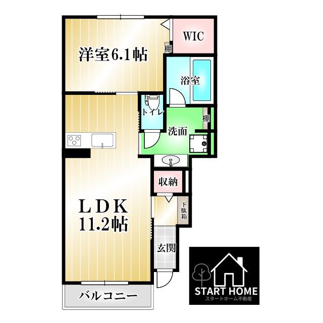 プリマヴェーラ20 II(1LDK/1階)の間取り写真