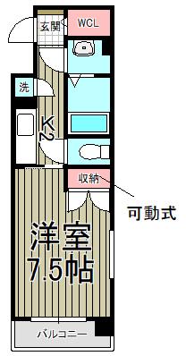 スクエアーズ鎌倉(1K/3階)の間取り写真