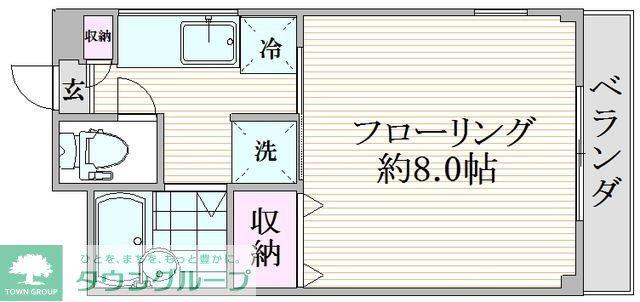 シリウスアヤセII(1K/4階)の間取り写真