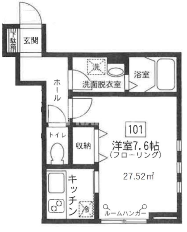 東急東横線 自由が丘駅(東京) 徒歩5分 2階建 築16年(1K/1階)の間取り写真
