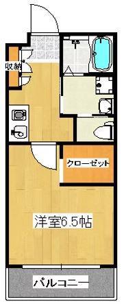 グランドゥール高松(1K/3階)の間取り写真