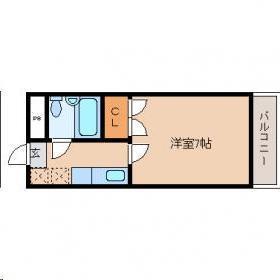 キャピタル志波町(1K/3階)の間取り写真