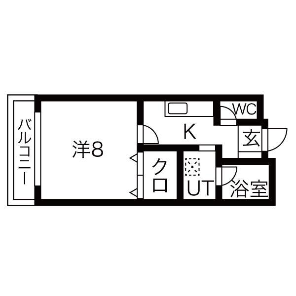 LA MAISON BONHEUR(1K/1階)の間取り写真