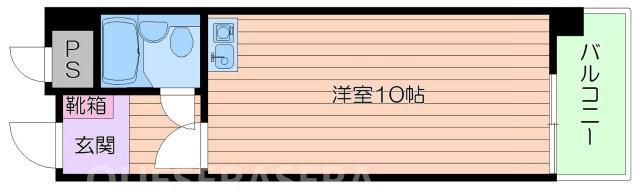 ミストラル川園(ワンルーム/5階)の間取り写真