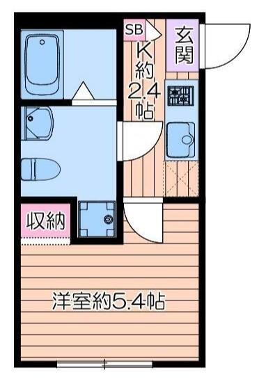 都営三田線 志村三丁目駅 徒歩7分 3階建 新築(1K/2階)の間取り写真
