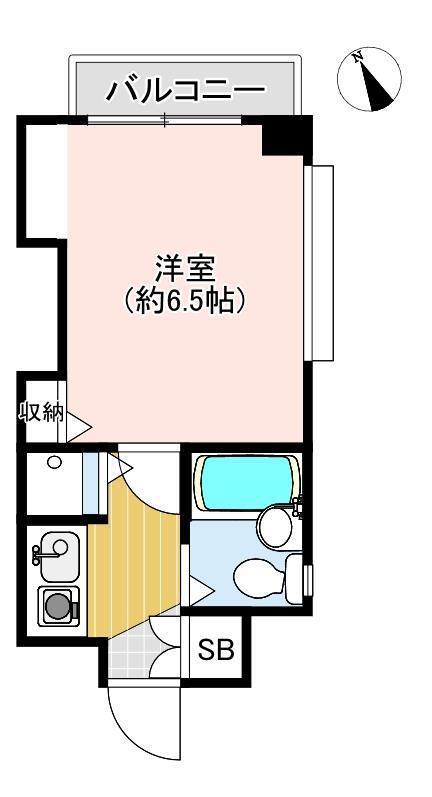ベルトピア手柄II(ワンルーム/5階)の間取り写真