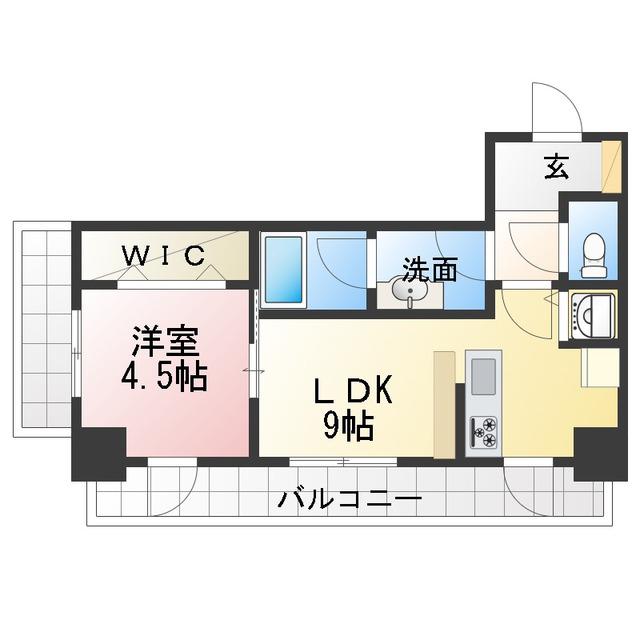 エクセレントシティ市川マスタリー(1LDK/2階)の間取り写真