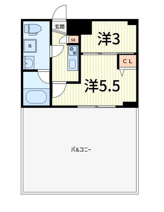アルコバレーノ北綾瀬(2K/4階)の間取り写真