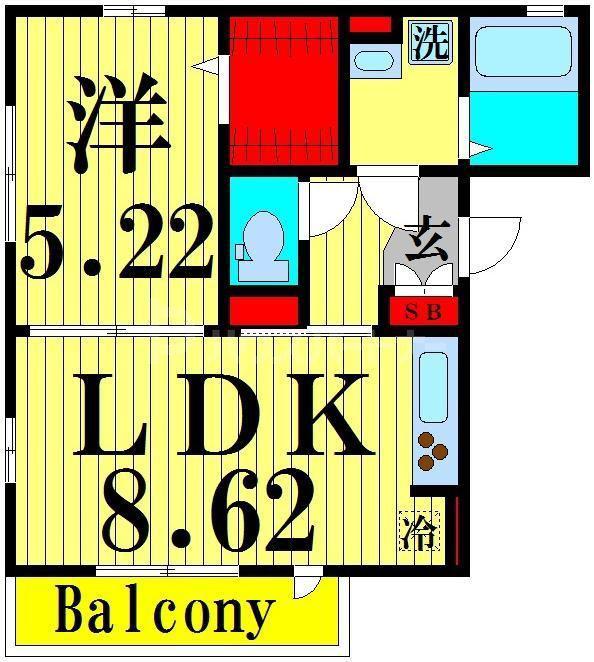 ラ ルーチェ(1LDK/2階)の間取り写真