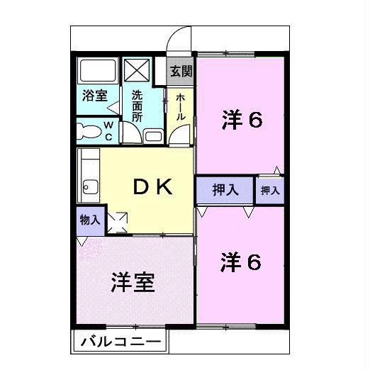 ファミールメゾン吉村(3DK/1階)の間取り写真