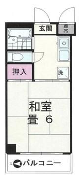 池長ビル(1K/3階)の間取り写真