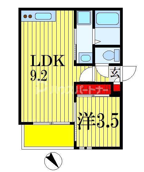 REGALEST RISE(1LDK/3階)の間取り写真