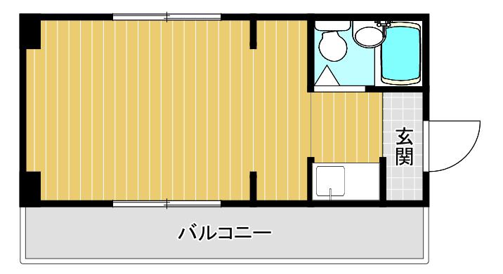 山本ビル(ワンルーム/4階)の間取り写真