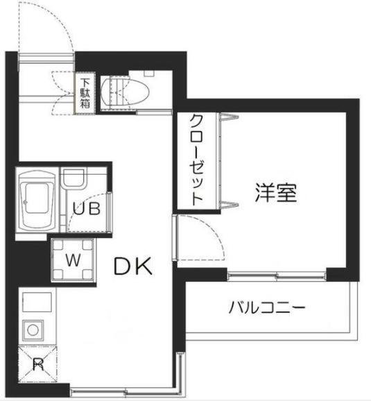 ロイヤルパレス給田3丁目(1DK/3階)の間取り写真