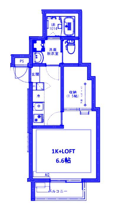 KLEIS上尾II(1K/1階)の間取り写真