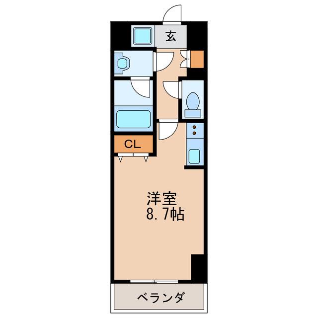 リヴシティ栄弐番館(ワンルーム/11階)の間取り写真