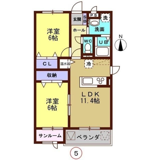 L&A 240(2LDK/1階)の間取り写真