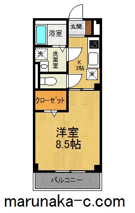 ETOILE B(1K/1階)の間取り写真