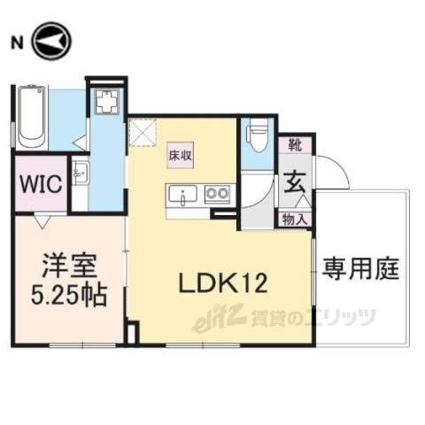 サンハイム大安寺(1LDK/1階)の間取り写真