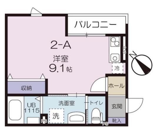 カーサ恵比寿(ワンルーム/2階)の間取り写真